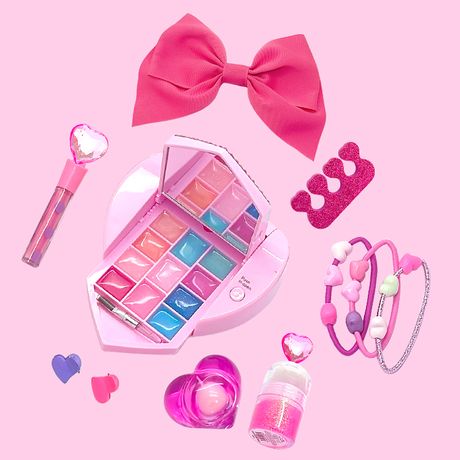 Bộ son môi Pink Heart Lip Glaze cho trẻ em c2131+c2046+c5488